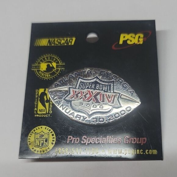 PSG Super Bowl XXXIV Pin Atlant Georgia January 30, 2000 - Picture 1 of 4